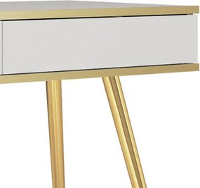 ORIANA Toaletka T 102 biała | nogi złote