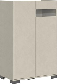 Wysoka komoda z 2 drzwiami Riflesso 70x35x110 cm, kaszmir