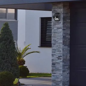 Czarny kinkiet zewnętrzny z czujką ruchu - N26-Azok 1.5W