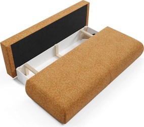 Masseno Sofa DELTA z funkcją spania i pojemnikiem na pościel, Rozkładana sofa - Ceglasty, PUENTE 52