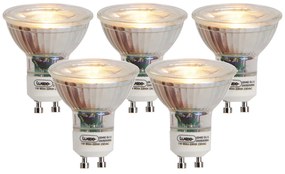 Zestaw 5 lamp LED GU10 z żarnikiem płomieniowym 1W 80 lm 2200K