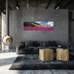 Obraz scenerii łąki górskiej (170x50 cm)