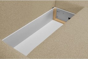 Narożnik ALMI Lewostronny z funkcją spania, wolnostojący tkanina EXCITE ME 04 Cappucino