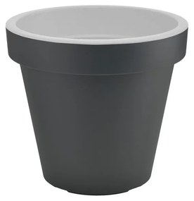 Szaro-biała doniczka Gardenico Metro Twist, ø 29,5 cm