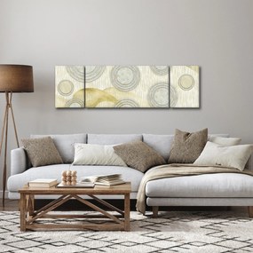 Obraz - Abstrakcja, marmurowe kręgi (170x50 cm)