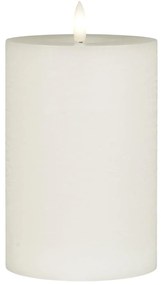 IB Laursen Świeca okrągła LED WARM FLAME 15 cm biała