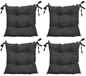 Zestaw 4 poduszek na krzesło ogrodowe Oxford grafit 50x50