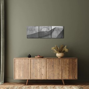 Obraz - ściana 3D (z zegarem) (90x30 cm)