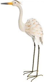 Figurka ogrodowa żuraw z metalu, 75 cm