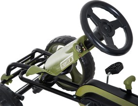 HOMCOM Gokart na pedały dla dzieci z hamulcem ręcznym zielony idealny do zabawy na podwórku | Aosom PL