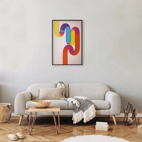 Plakat Tęczowe Rurki 60x90 cm z ramą czarną bez marginesu ARTGEIST B