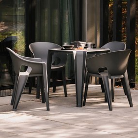 Plastikowe krzesło do ogrodu Premo Five z podłokietnikami