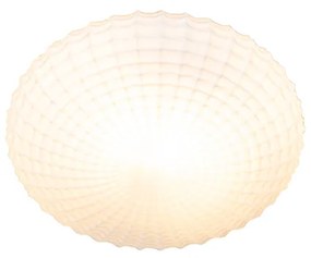 Zewnetrzna Klasyczna lampa sufitowa czarna z opalowym szkłem 23 cm IP44 - Nohmi klasyczny/Antyczny Oswietlenie zewnetrzne