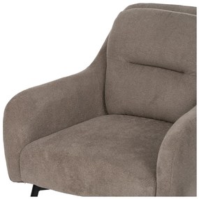 Szarobrązowy fotel z tkaniny szenilowej Classic – Ixia