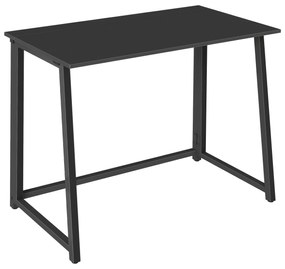 Zestaw do biura – składany stół ZARIMO 80×40 cm czarny + krzesło biurowe AVOLA VELVET burgundowe