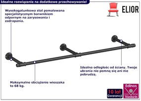 Czarny stalowy drążek wieszak na ubrania B6-F62
