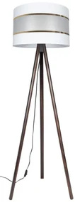 Lampa podłogowa CORAL 1xE27/60W/230V brązowa/biała/złota