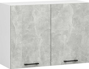 Szafka kuchenna AKORD W80 system OLIWIA Biała 80 cm 2 drzwi kolor Beton mat 2 półki 80x30x58 cm