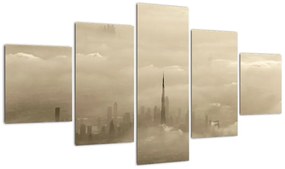 Obraz miasta w chmurach (125x70 cm)
