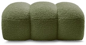 Zielony podnóżek z materiału bouclé Hippolyte – Bobochic Paris