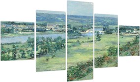 Obraz - Theodore Robinson, The Valley of the Seine, From the Hills of Giverny, reprodukcje (125x70 cm)