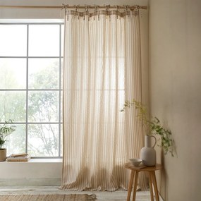 Beżowa zasłona 140x183 cm Zanzibar Woven Stripe – Pineapple Elephant