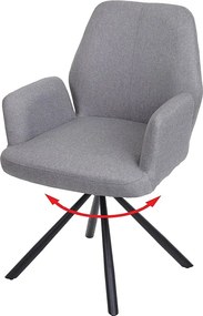 Obrotowe krzesło do jadalni MCW-H71,  jasnoszary