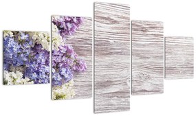 Obraz bzu na drewnie (125x70 cm)