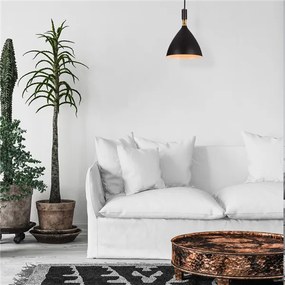 Lampa Sufitowa Wisząca czarna/złota OTTO BLACK/GOLD 1xE27