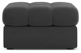 OUTLET Pufa Tapicerowana Welurowa Szara Justin Grey Velvet 60/60/38