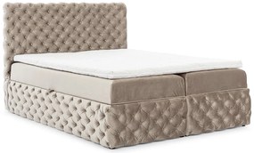 Beżowe pikowane łóżko kontynentalne łóżko 5 rozmiarów M3-W07