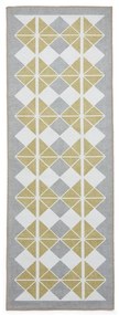 Żółto-szary chodnik odpowiedni do prania 76x230 cm Victoria Yellow – Think Rugs