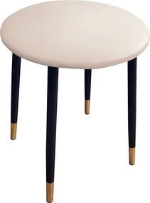 Taboret TRIX stelaż metalowy STOŁEK LOFT : Kolor nogi - Czarno-złota stożek, Kolor tkaniny - EKO-SKÓRA - 18D, Typ tkaniny - Eko-skóra
