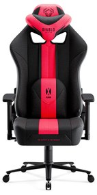 Materiałowy fotel gamingowy Diablo X-Player 2.0 Normal Size, karmazynowo-antracytowy