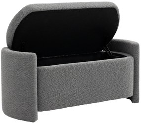 HOMCOM Ławka z Przestrzenią do Przechowywania Ławka Przedpokojowa na Buty, Wyściełana, 105 cm x 44 cm x 45,5 cm. Szara