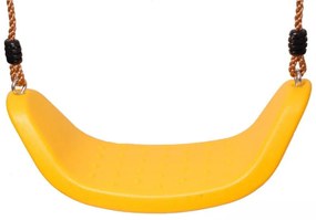 Siedzisko dla dzieci GIOIA plastikowe huśtawka na sznurku żółta