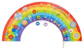 Viga drewniana tablica sensoryczno-manipulacyjna edu tęcza certyfikat fsc