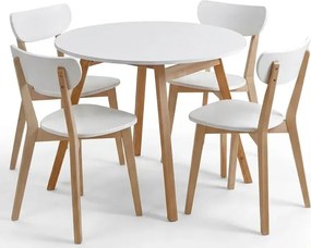 Okrągły rozkładany stół z 4 krzesłami N3-E44