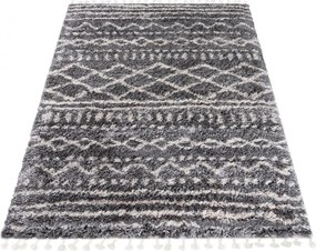 Ciemnoszary dywan pokojowy shaggy W4-E52