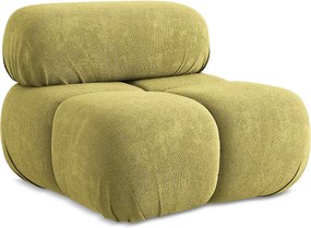 Fotel - z tkaniny szenilowej - limonkowy - LOKUA