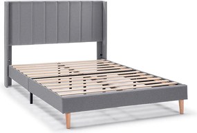 Rama łóżka tapicerowana Noelia 30 cm, 140x190 cm, Ciemnoszary