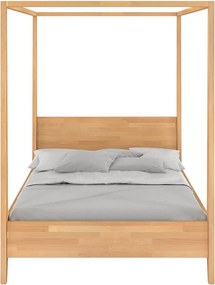 Łóżko bukowe Visby CANOPY z baldachimem, 140x200, naturalny