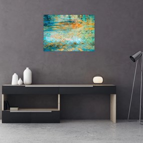 Obraz niebieskiej abstrakcji (70x50 cm)