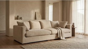 Beżowa sztruksowa sofa 266 cm Comfy – Scandic