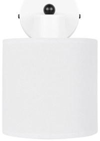 Biały kinkiet LED z białym abażurem WD-C-1010WE-WE jednopunktowy indus