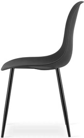 Czarne krzesło nowoczesne do jadalni N6-D68