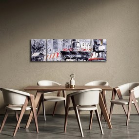 Obraz - Ulica w Paryżu, obraz olejny (170x50 cm)