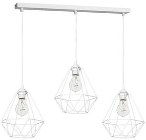 Lampa wisząca BASKET 3xE27/60W/230V biały