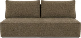 Sofa z Funkcją Spania MAVIA Brązowa Boucle Nowoczesna