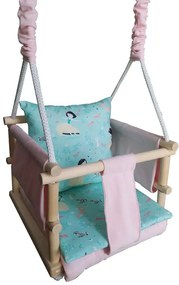 Welwetowa huśtawka dla dziewczynki 5 wzorów W4-S54